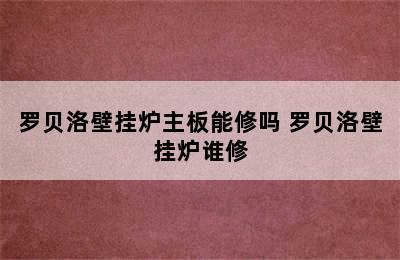 罗贝洛壁挂炉主板能修吗 罗贝洛壁挂炉谁修